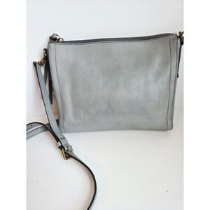 Fossil Fiona Women's‎ Grey Soft Leather Crossbody | Shoulder Bag 10x8x1.5
